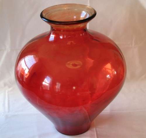 Large Red Vase.