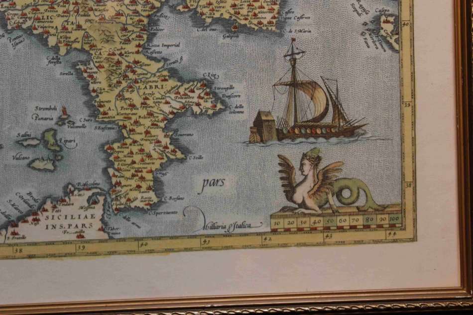 Map of Italiae Novissima Descriptio Avctore Lacobo Castaldo Pedemontano, by Abraham Ortelius.