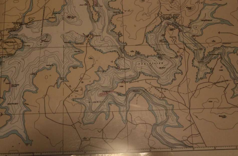 Vaal Dam Yachting Chart, Framed