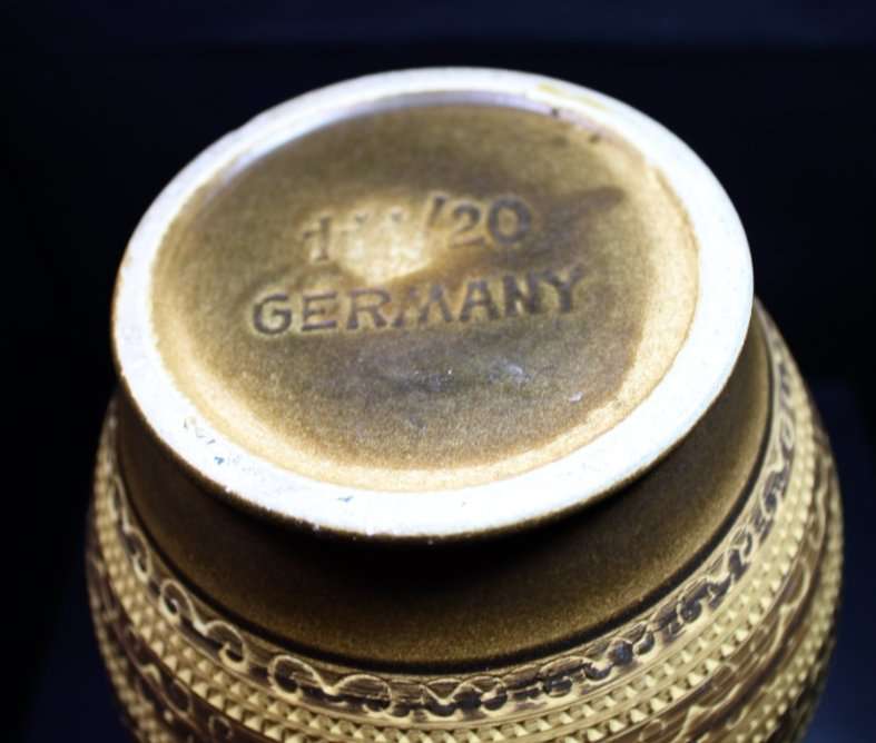Brown and Tan Ceramic Vase Made In Germany.