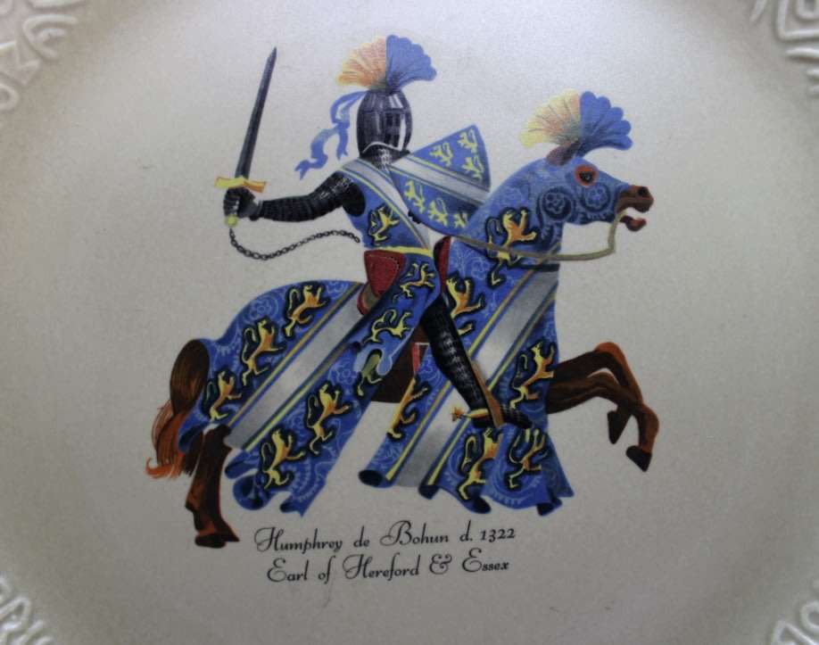 Vintage Barker Bros Decorative Wall Plate Humphrey de Bohun Earl Of Hereford and Essex