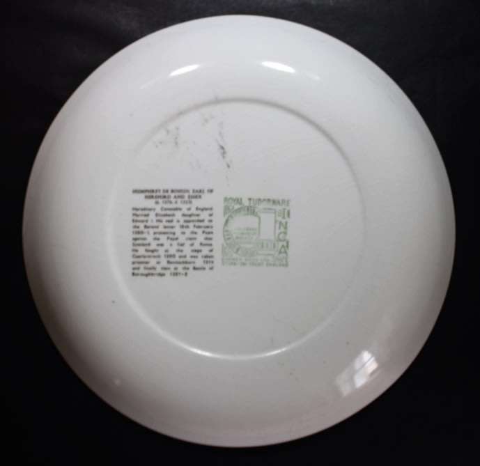 Vintage Barker Bros Decorative Wall Plate Humphrey de Bohun Earl Of Hereford and Essex