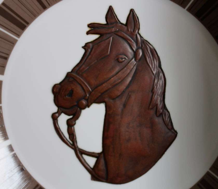 Noritake Plate with profile of Horse.
