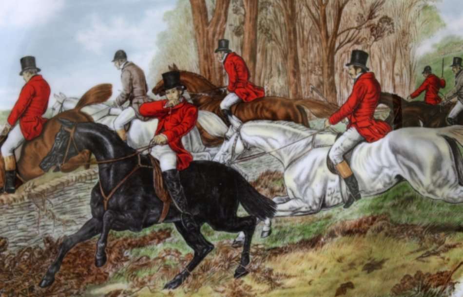 Herring Hunting Scenes Hunt Plate