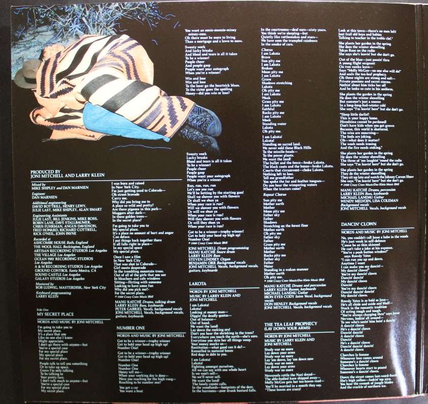 Joni Mitchell Chalk Mark In A Rain Storm LP