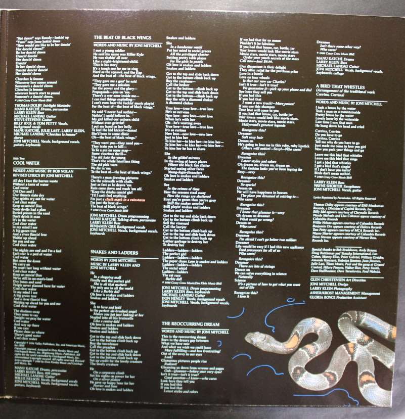 Joni Mitchell Chalk Mark In A Rain Storm LP