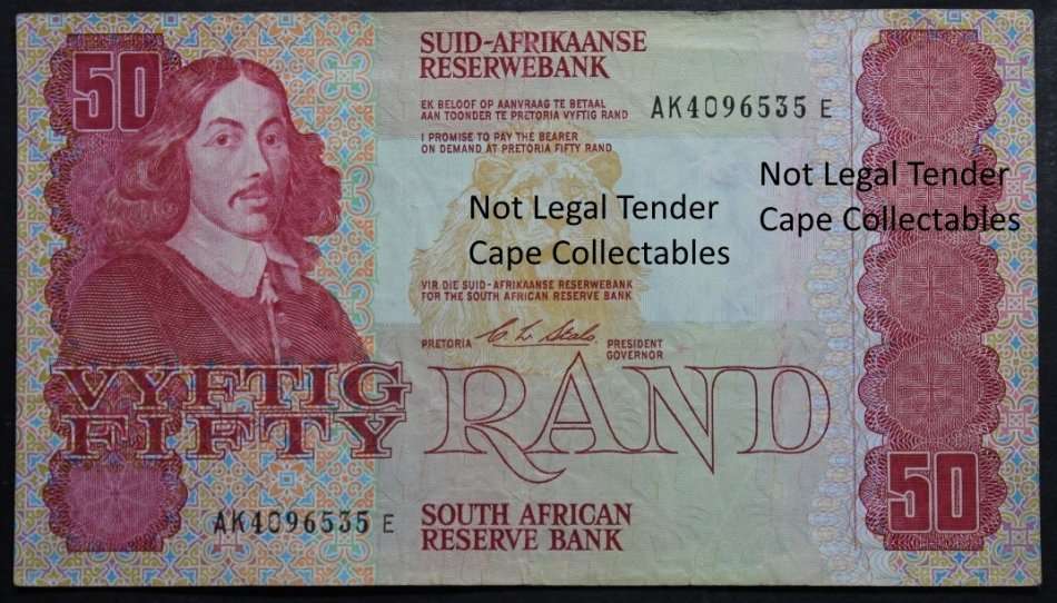 South Africa 50 Rand Bank Note 1990