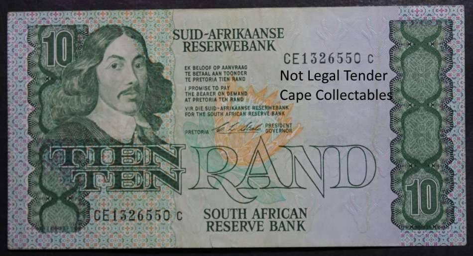 South Africa 10 Rand Bank Note 1990