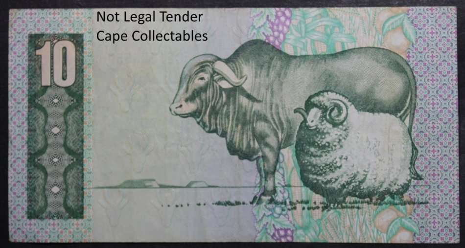 South Africa 10 Rand Bank Note 1990