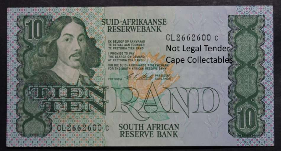 South Africa 10 Rand Bank Note 1990