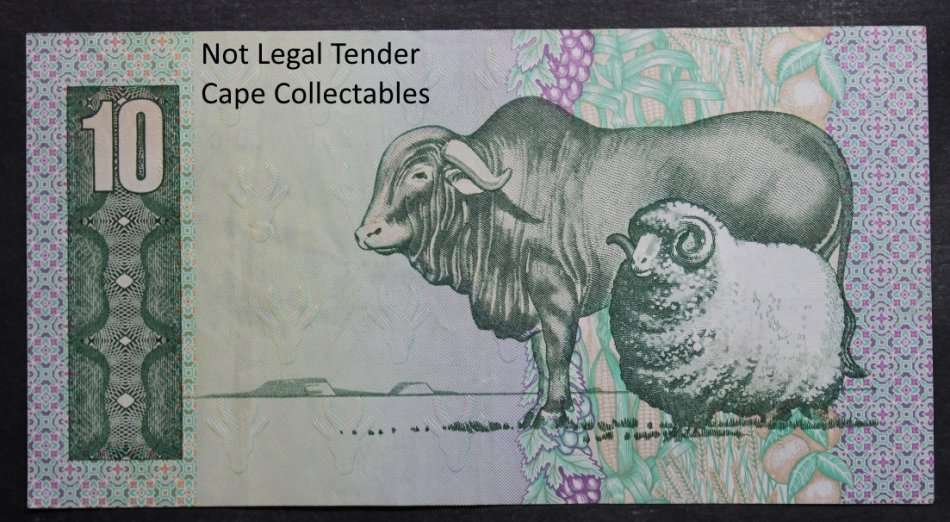South Africa 10 Rand Bank Note 1990