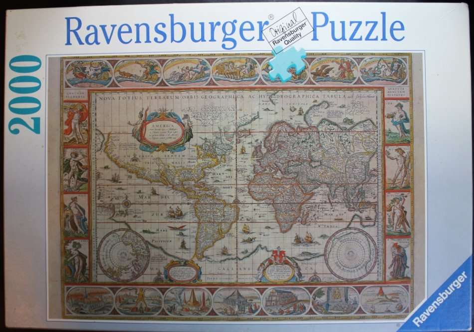 Ravensburger Puzzle No 166336 Antique World Map.