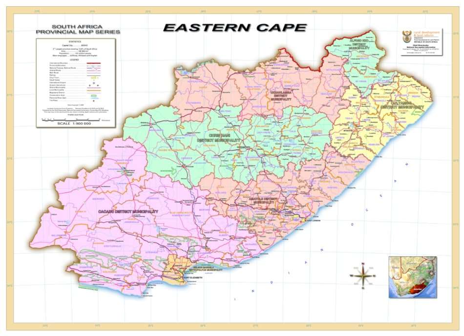 Full Set Of South Africa Provincial Maps via Digital Download