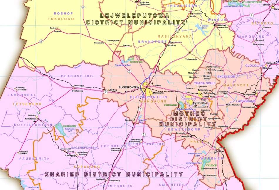 Full Set Of South Africa Provincial Maps via Digital Download