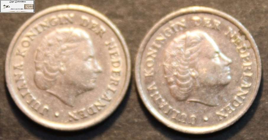 Netherlands 1950/1969 10 Cent Coin (Two) EF40