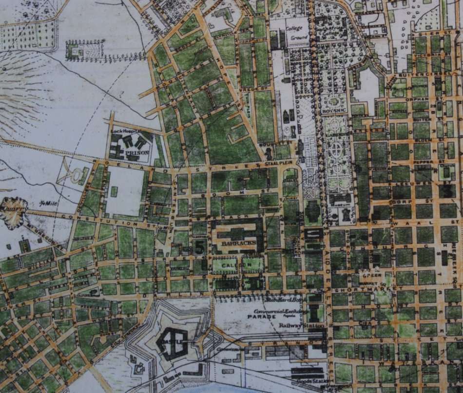 Map Of Cape Town 1884 Poster Print