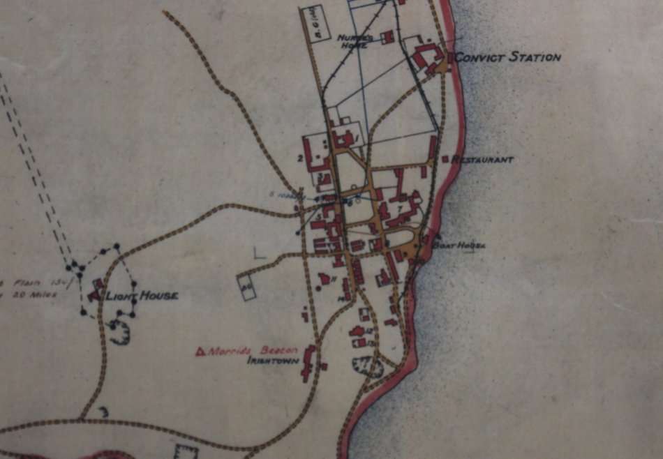 Historical Map of Robben Island @ 1880`s Reproduction Print