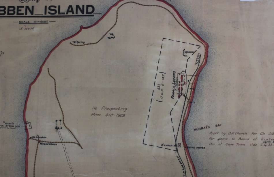 Historical Map of Robben Island @ 1880`s Reproduction Print