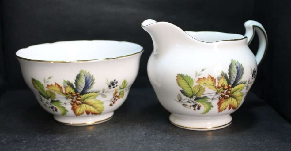 Ridgway Potteries Royal Vale Bone China Milk Jug and Sugar Basin