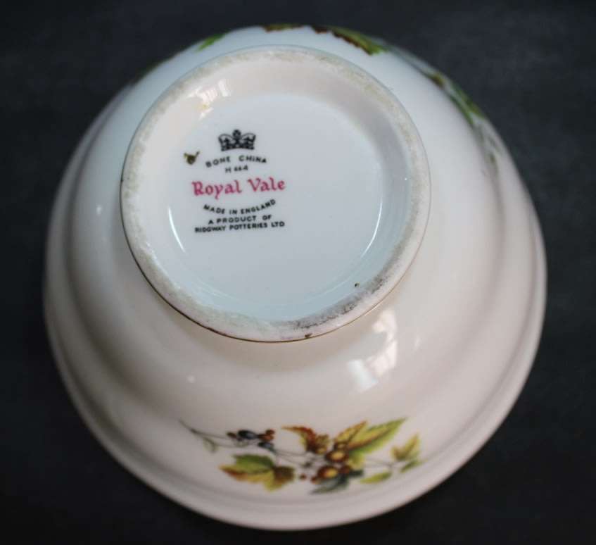 Ridgway Potteries Royal Vale Bone China Milk Jug and Sugar Basin