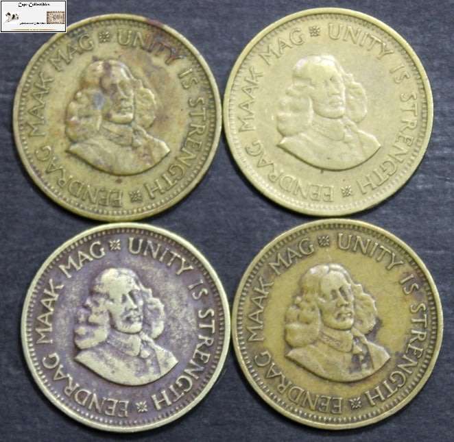South Africa 1/2 Cent 3x1961/1962 Coin (Four) F12