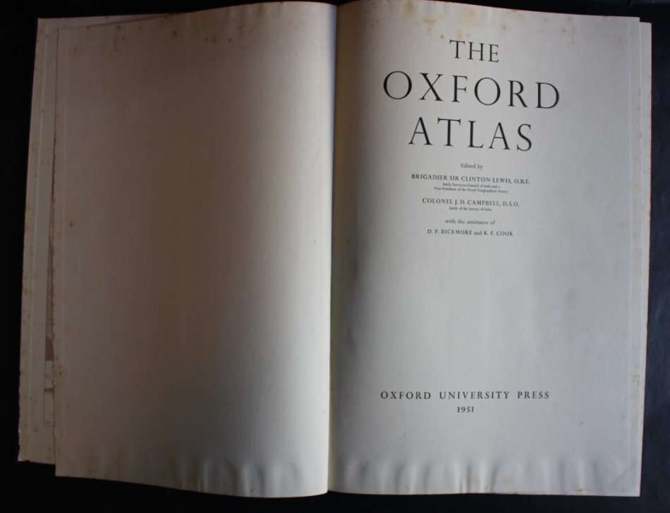 The Oxford Atlas 1951 First Edition