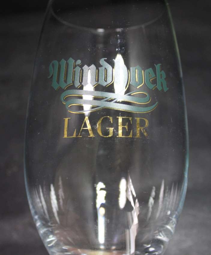 Windhoek Lager Beer Glass with Stem.