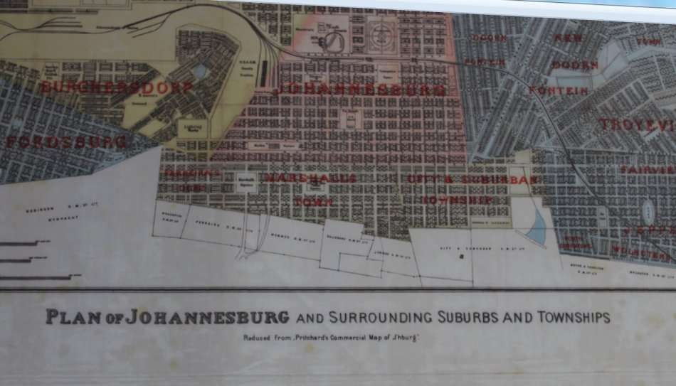 Plan of Pretoria and Johannesburg From Jeppes Map of the Transvaal 1899, Reproduction Print