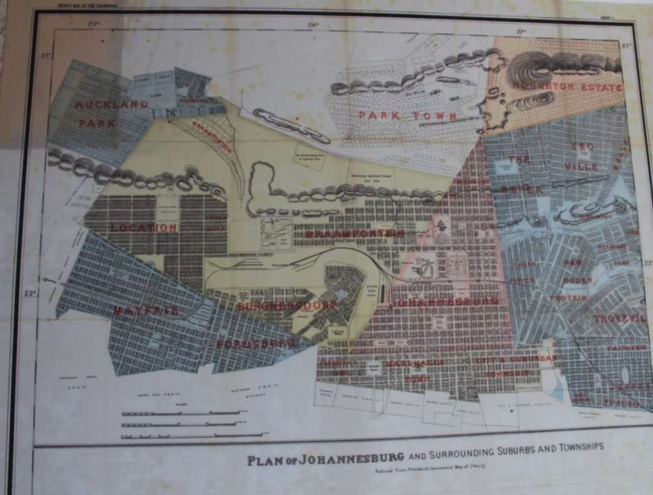 Plan of Pretoria and Johannesburg From Jeppes Map of the Transvaal 1899, Reproduction Print