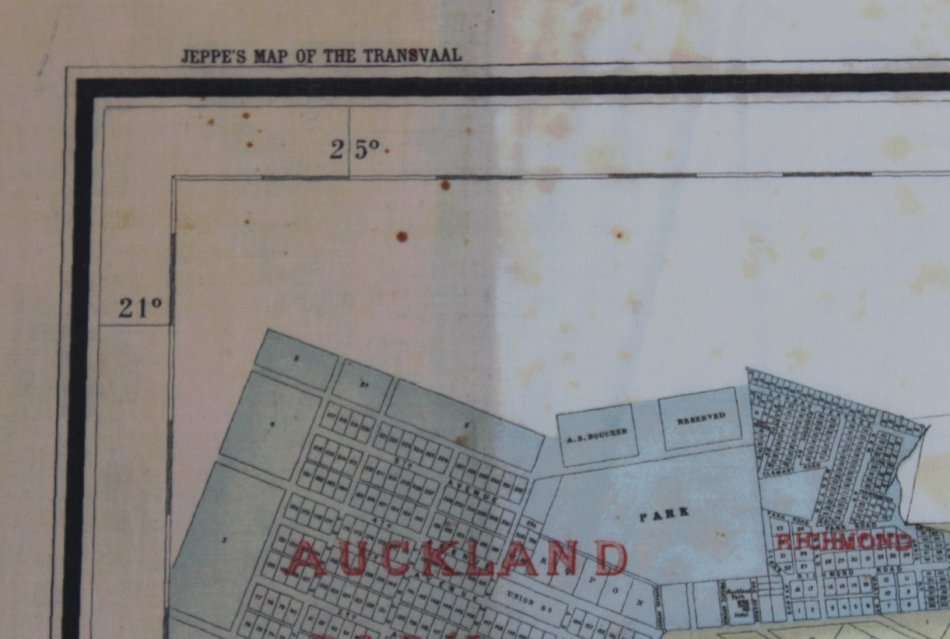 Plan of Pretoria and Johannesburg From Jeppes Map of the Transvaal 1899, Reproduction Print