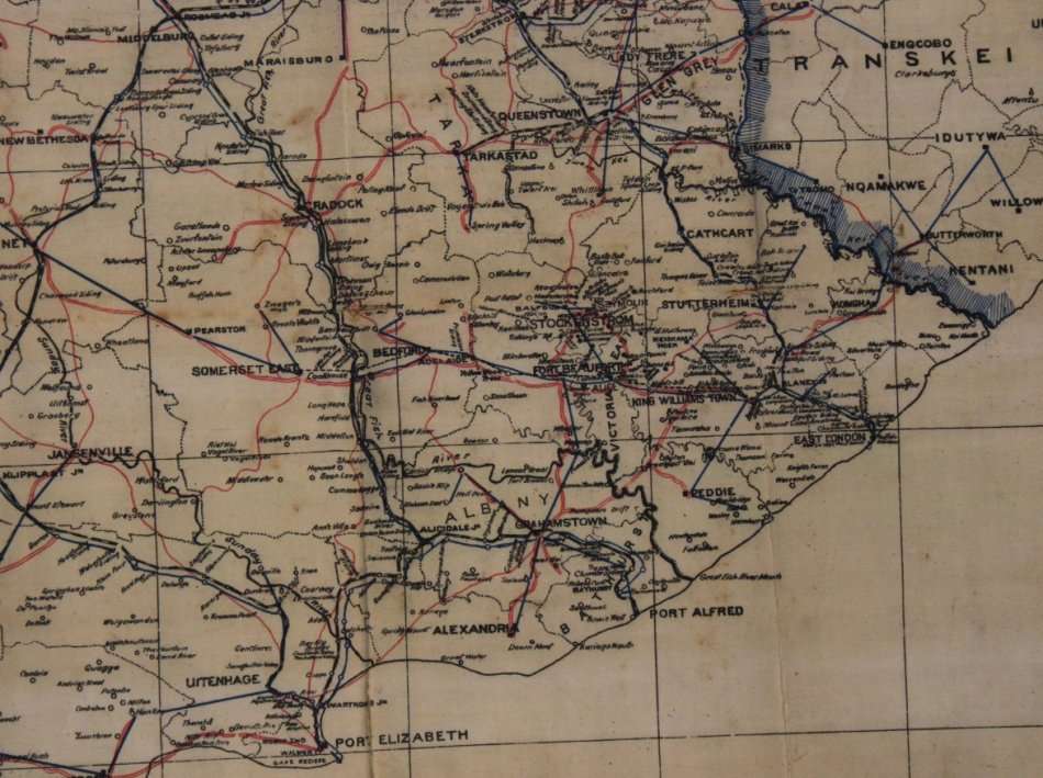 Map of Cape Colony 1901 Wall Map, Reproduction Print