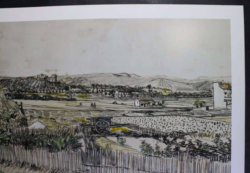 Vincent Van Gogh Le Char Bleu Print