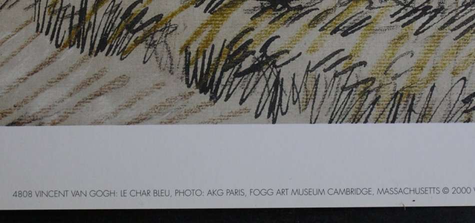 Vincent Van Gogh Le Char Bleu Print