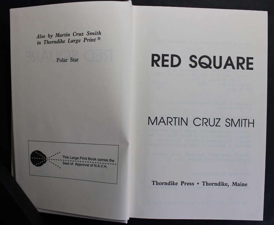 Red Square by Martin Cruz Smith, Hardcover Book, Large Print