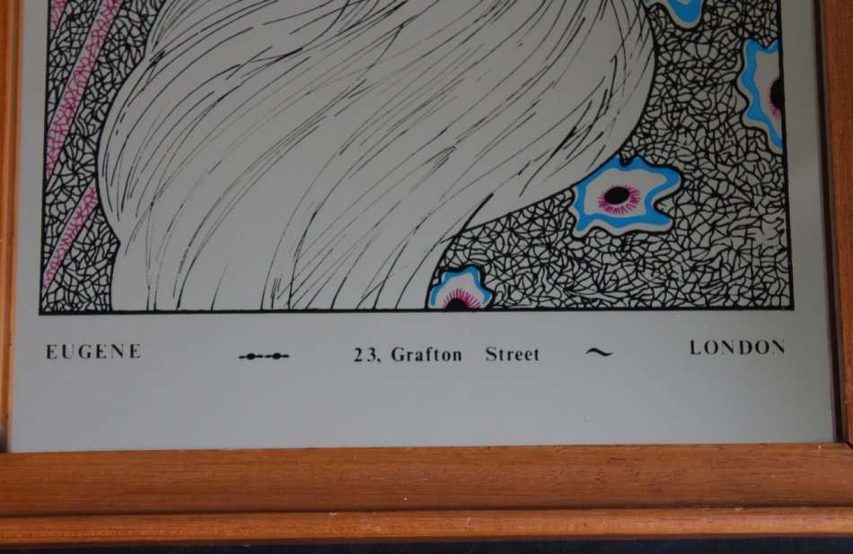 Eugene de Londres French Hairdressing Scene Framed Mirror