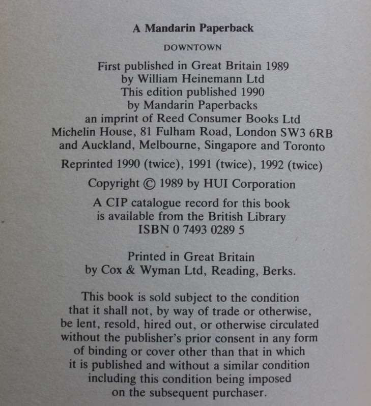 Ed McBain DownTown Softcover Book