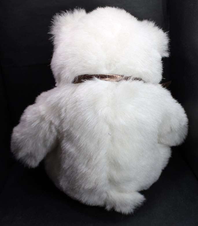 Large Toy Polar Bear with Brown Ribbon