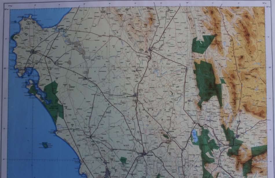 1: 250 000 Scale South Western Cape Wall Map Poster Print