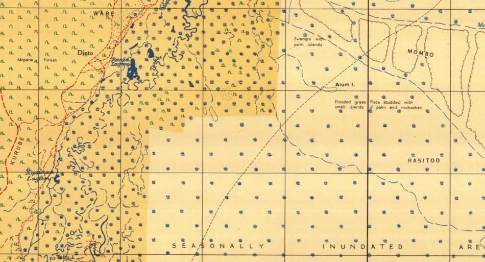 Caprivi Strip and Okavango Delta 1945 6 x Maps Digital Download