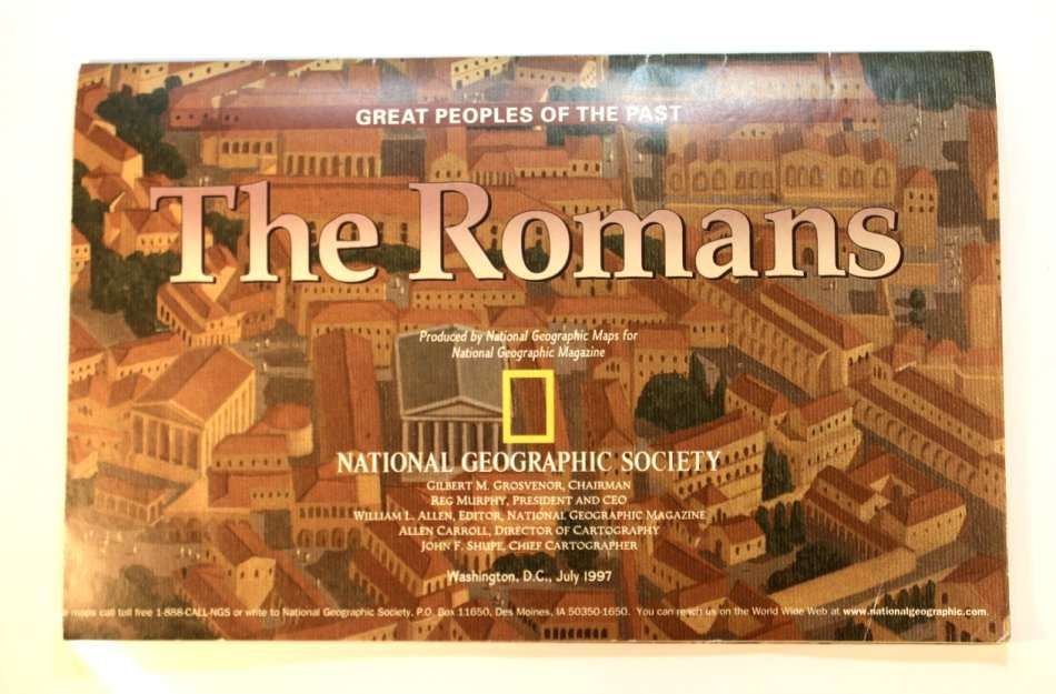 National Geographic Folded Map The Romans Roman Empire Map July 1977