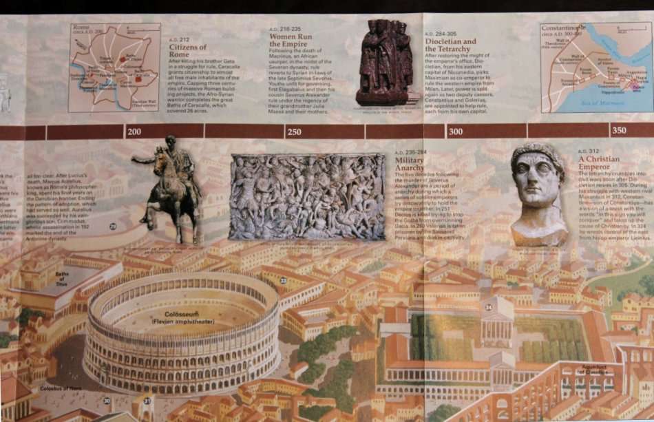 National Geographic Folded Map The Romans Roman Empire Map July 1977