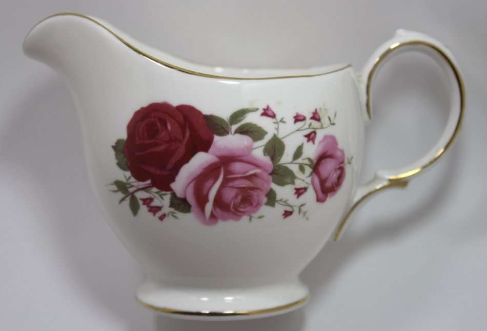 Queen Anne Fine Bone China Pink Rose Pattern Milk Jug