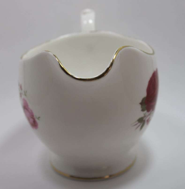 Queen Anne Fine Bone China Pink Rose Pattern Milk Jug