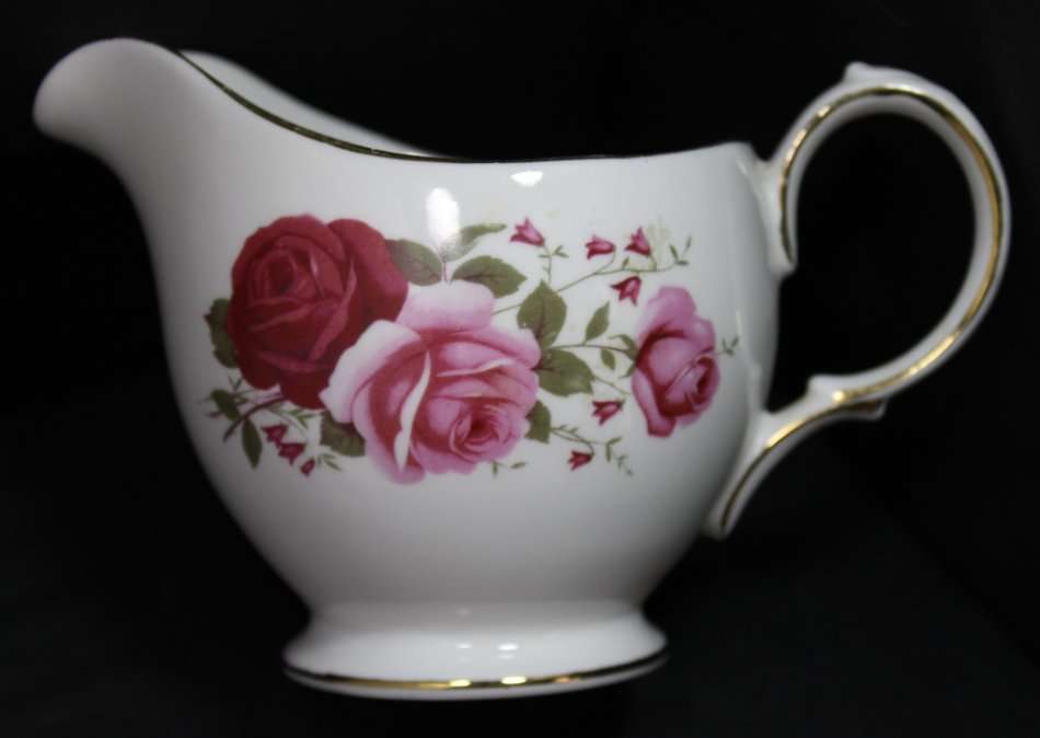 Queen Anne Fine Bone China Pink Rose Pattern Milk Jug