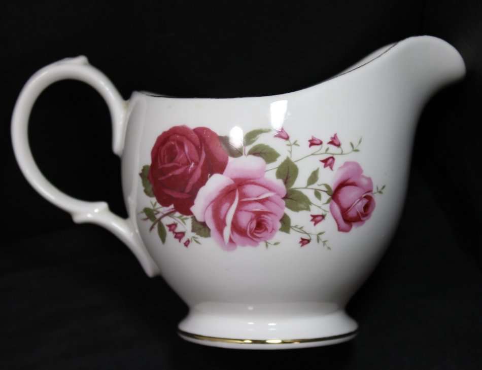 Queen Anne Fine Bone China Pink Rose Pattern Milk Jug