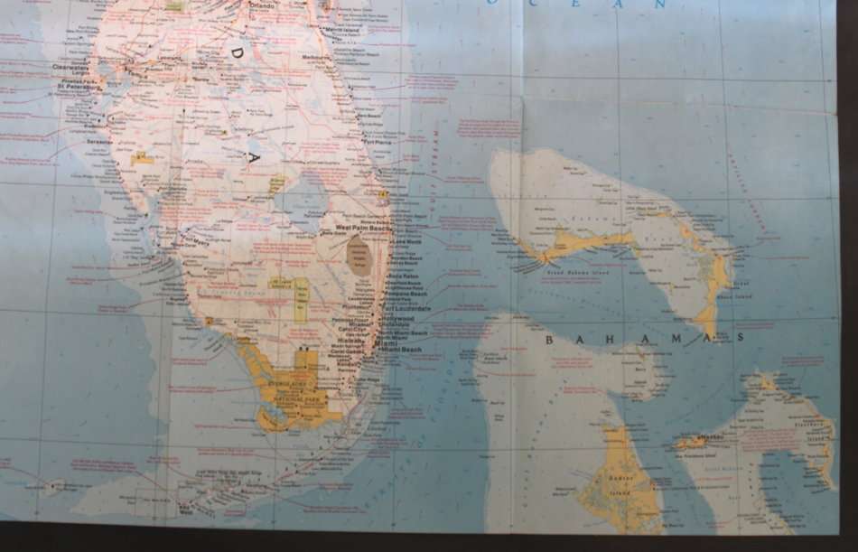 National Geographic Folded Map of Florida, November 1973