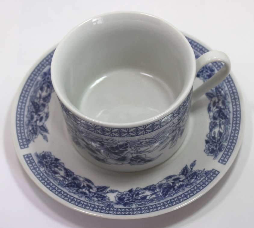Blue England Tea Set 6 Cups & Saucers