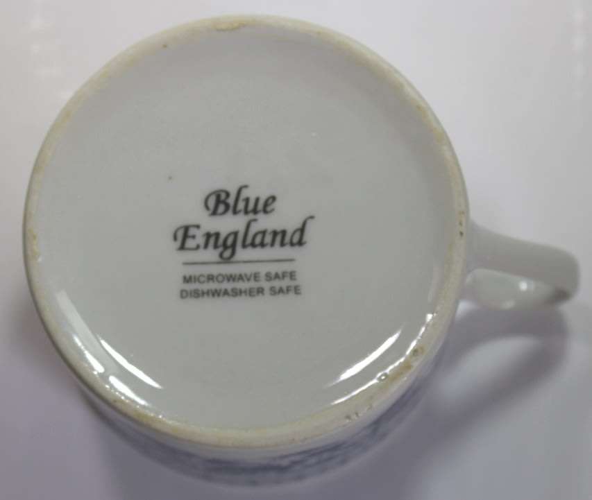 Blue England Tea Set 6 Cups & Saucers