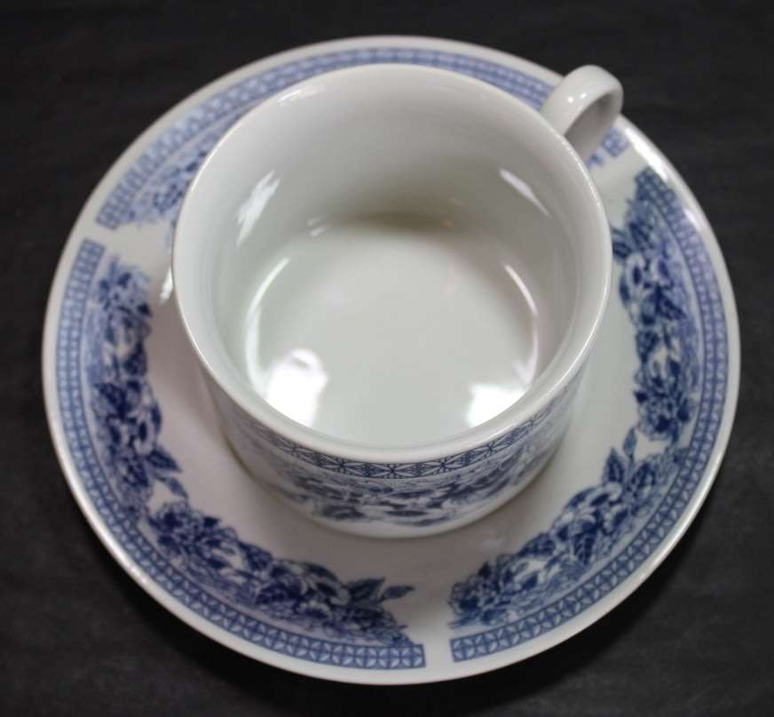 Blue England Tea Set 6 Cups & Saucers