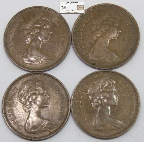 United Kingdom 2 New Pence Coin 1971 (Four) VF-20